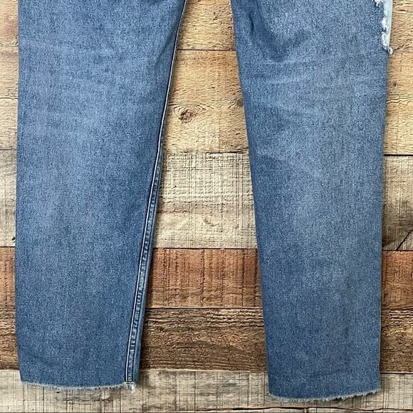 Pilcro and the Letterpress Tilde Jeans High Waist Distressed Blue Size 28 - Picture 10 of 12